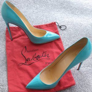 Turquoise Christian Louboutin Patent Stilleto Pump